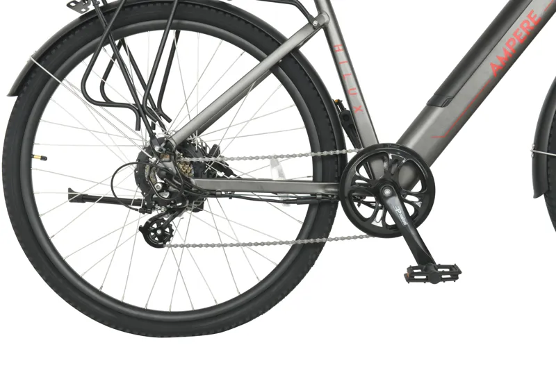 Ampere Hilux Crossbar 700c Wheel Electric Bike Grey-7